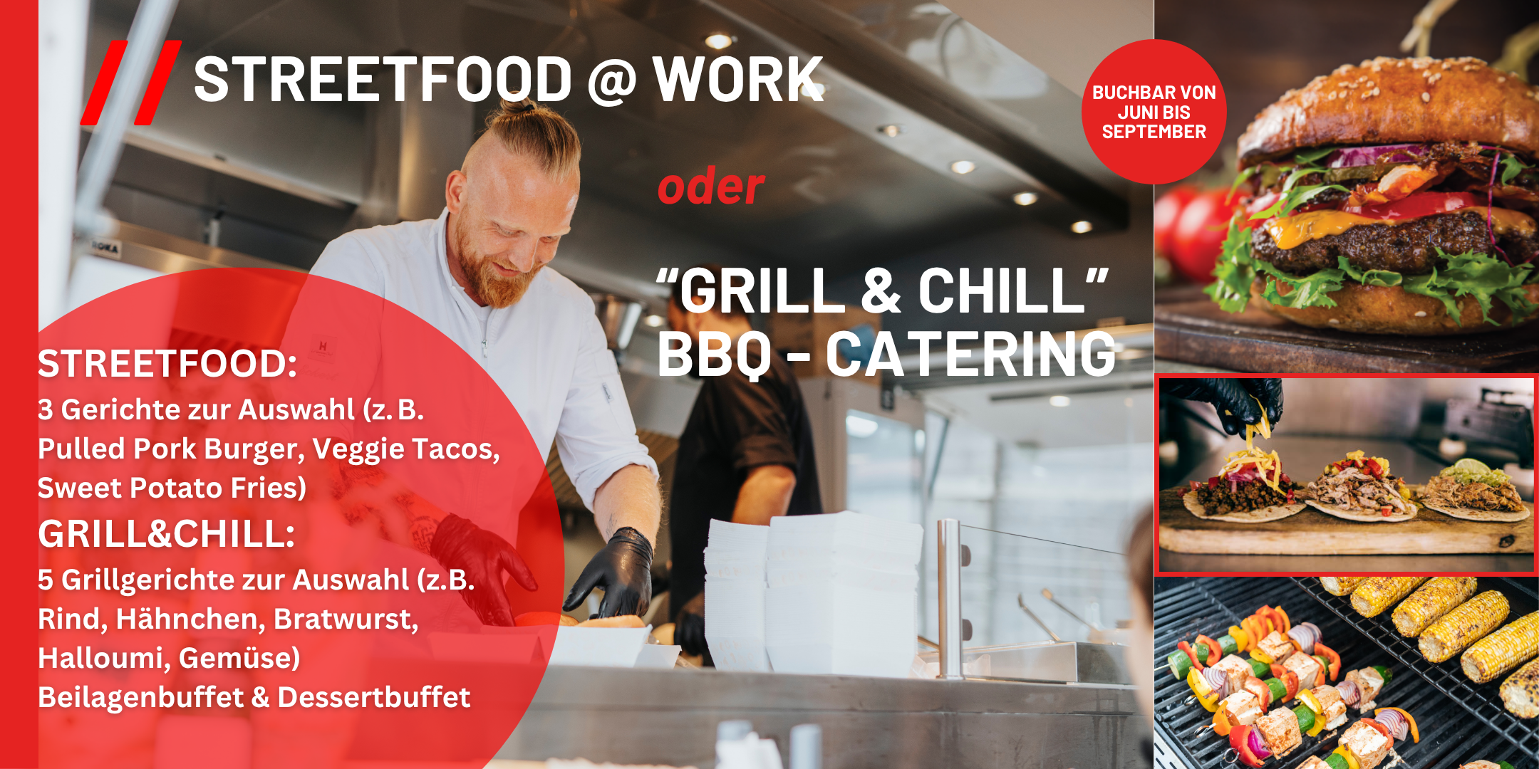 Streetfood at work oder Grill & Chill BBQ-Catering. Mit unseren individuellen Paketen für Sie, lässt sich Ihre Firmenfeier schnell und einfach umsetzen. Fragen Sie noch heute bei uns an. Ihr Caterer aus Ludwigsburg better taste